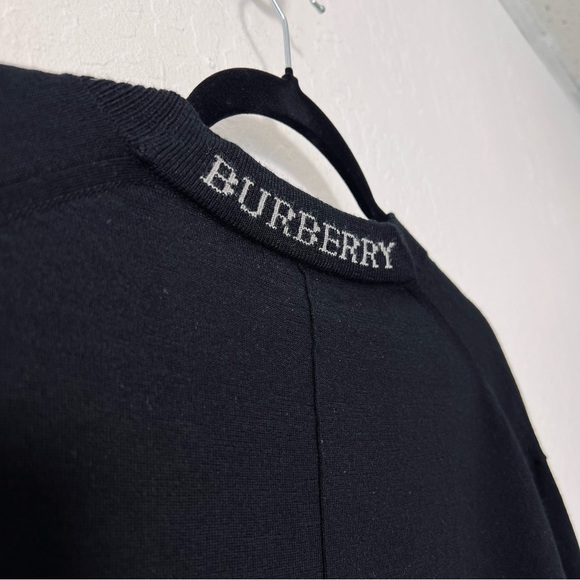 Burberry Button Up Sweater Black Medium - Picture 3 of 10